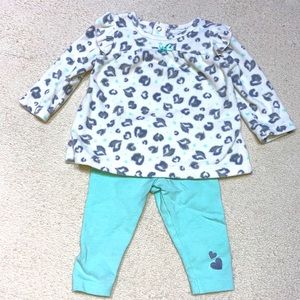 Child of Mine Girl’s 3-6 Mth Fleece Top w/Leggings